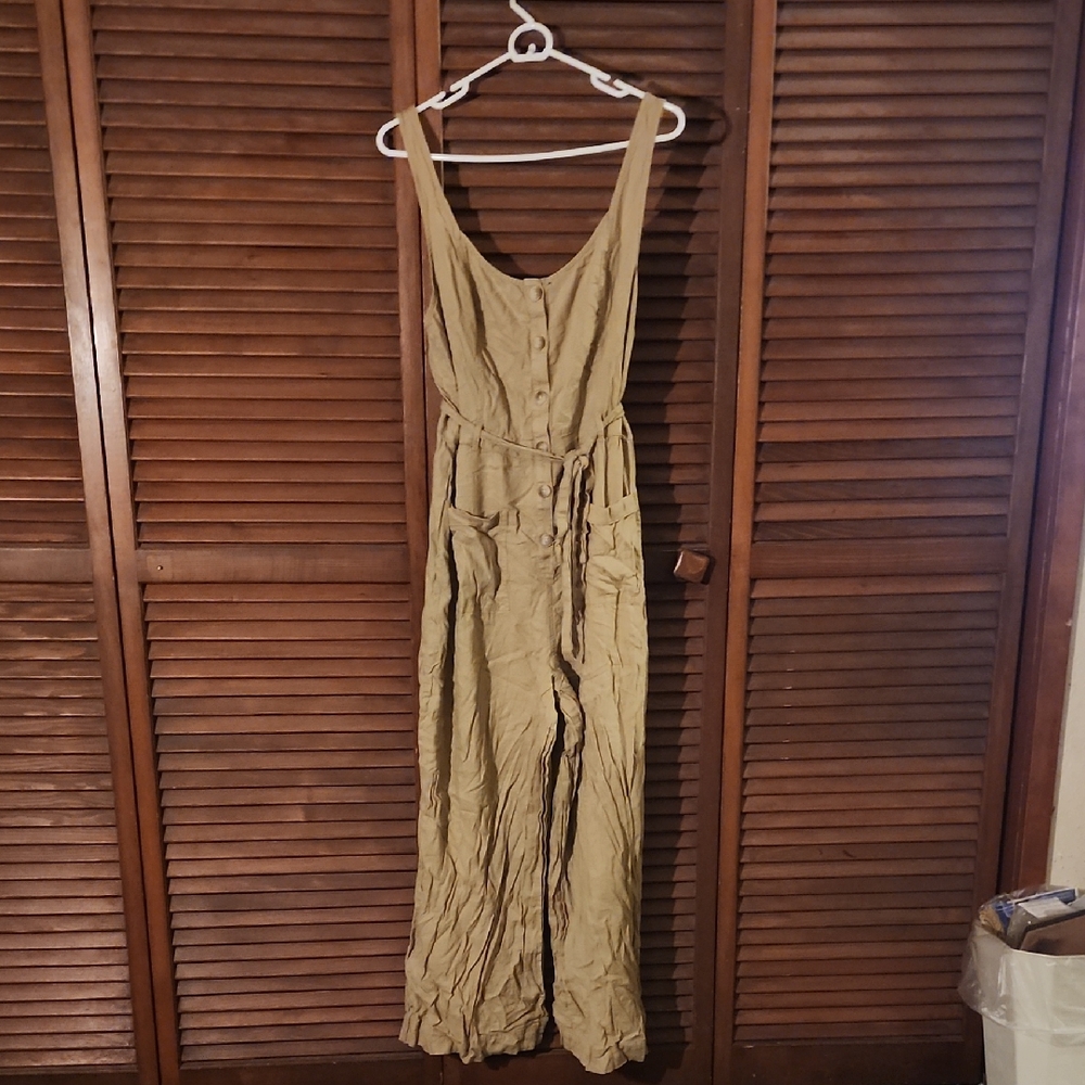 American Eagle Outfitters Tan Jumpsuit